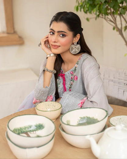 Cloud Grey Embroidered Farshi Shalwar Suit