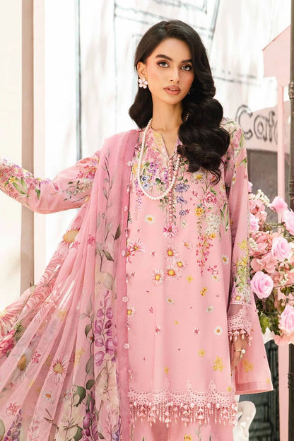 Pastel Pink Pure Lawn Suit with Chiffon Dupatta