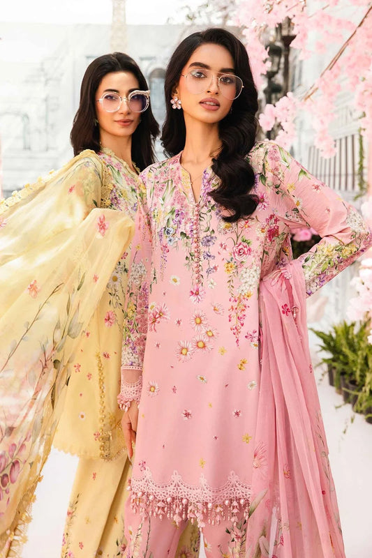 Pastel Pink Pure Lawn Suit with Chiffon Dupatta