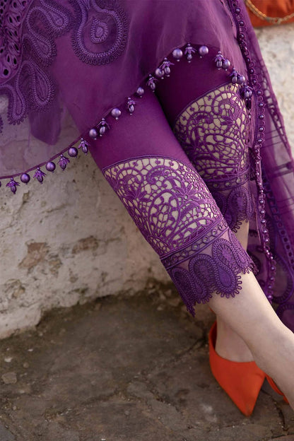 Purple Chikankari Lawn Suit