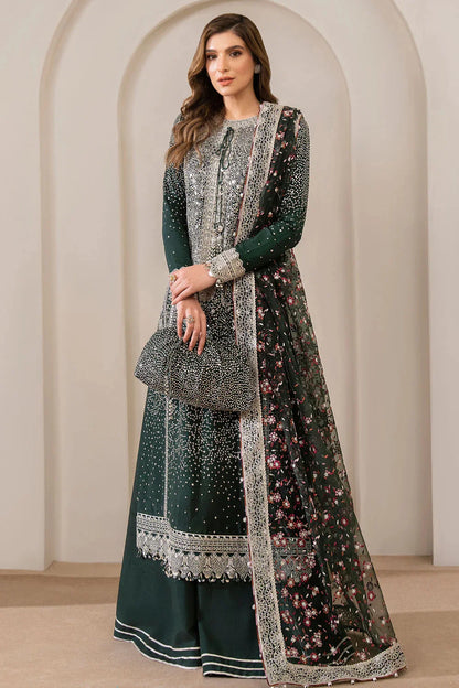 Green Pure Raw Silk Sequins Embroidered Suit