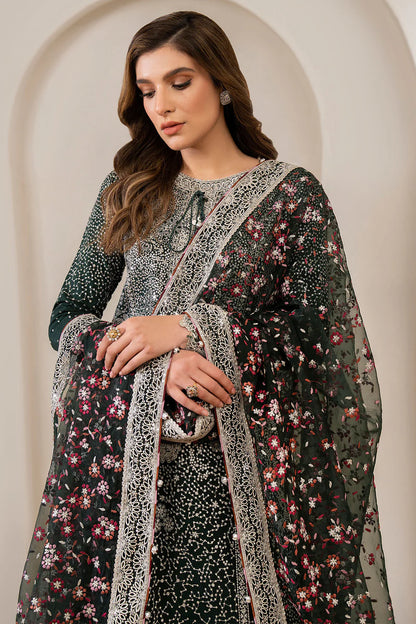 Green Pure Raw Silk Sequins Embroidered Suit