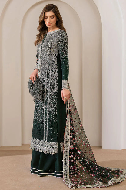 Green Pure Raw Silk Sequins Embroidered Suit