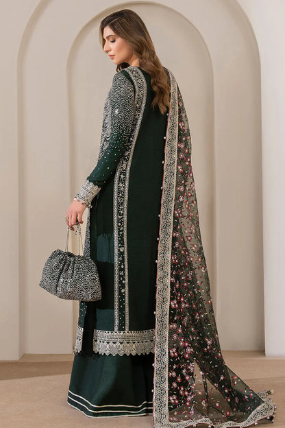 Green Pure Raw Silk Sequins Embroidered Suit