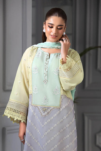 Hand Embroidered 100% Pure Swiss Lawn Cotton Suit