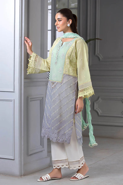 Hand Embroidered 100% Pure Swiss Lawn Cotton Suit