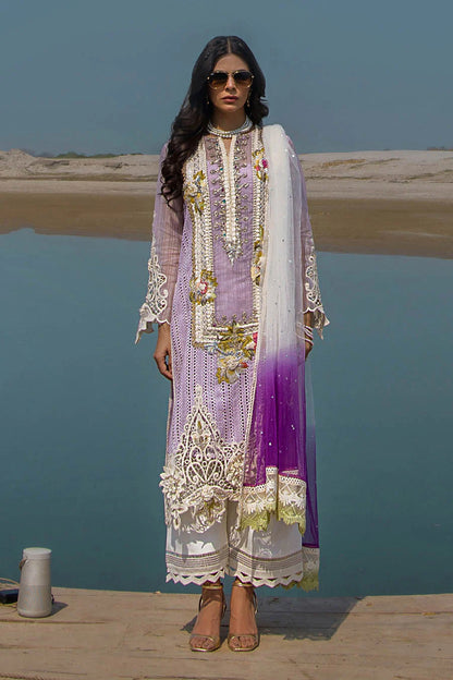 3D & Crochet Hand Embroidered Cotton Chikankari Suit