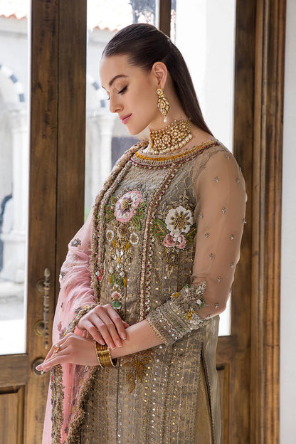 Hand Embroidered Pure Maysuri Sharara