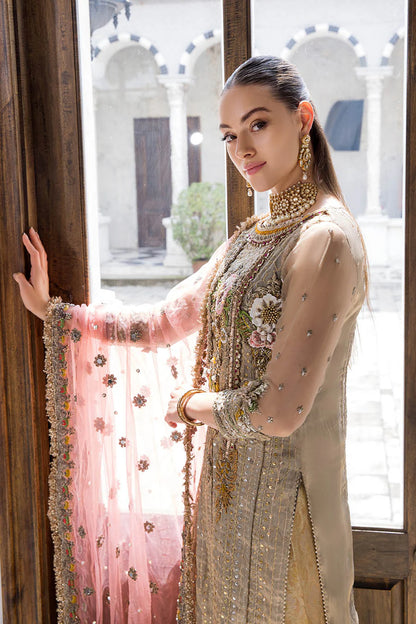 Hand Embroidered Pure Maysuri Sharara