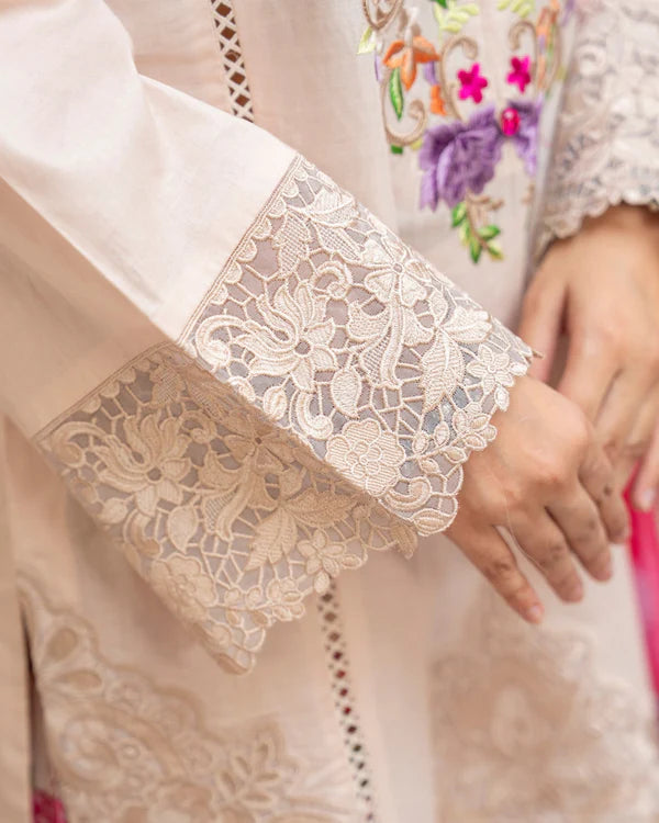 Ivory Rose Embroidered Farshi Shalwar Suit
