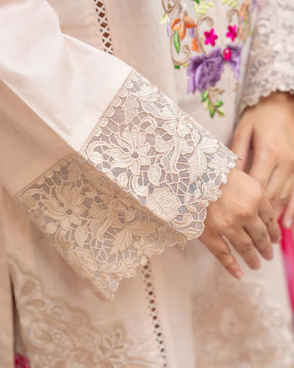 Ivory Rose Embroidered Farshi Shalwar Suit