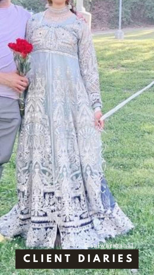 Three-Toned Handmade Bridal Maxi