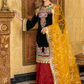 SALWAR MAHAL red sharara suit fully stitched