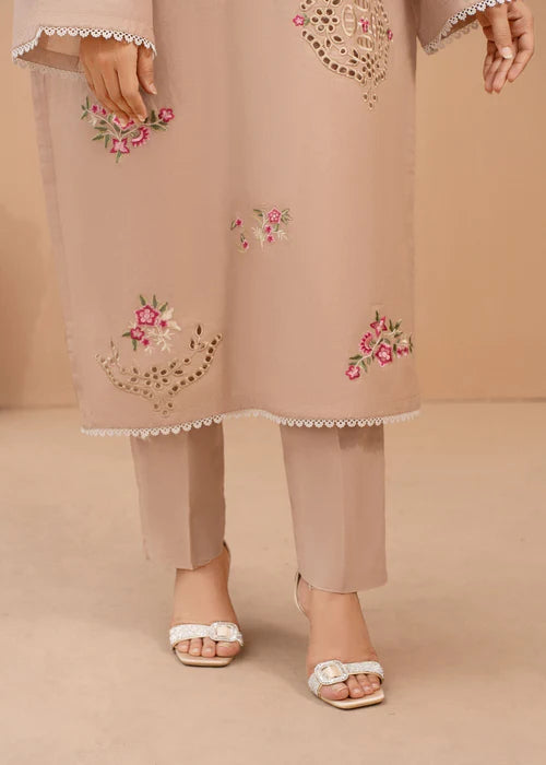 Schiffli Embroidered Winter Kurta Set