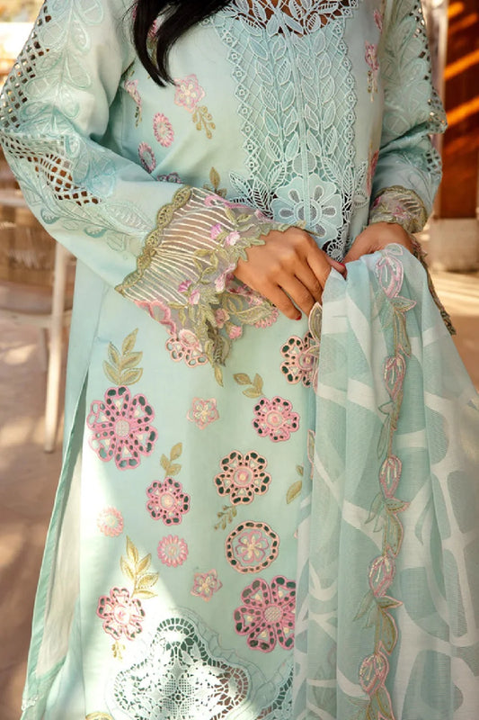 Laser Cut Chikankari Embroidered Lawn Partywear Suit