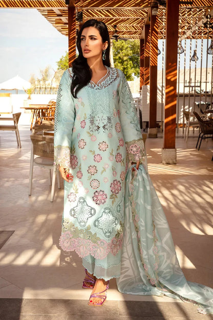 Laser Cut Chikankari Embroidered Lawn Partywear Suit