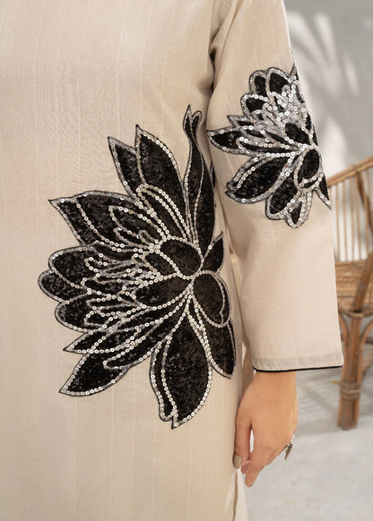 Ivory Sequins Embroidered Lawn Kurta Set