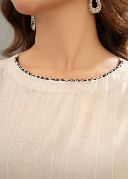 Ivory Sequins Embroidered Lawn Kurta Set