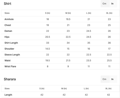 Ivory Handmade Crushed Silk Sharara