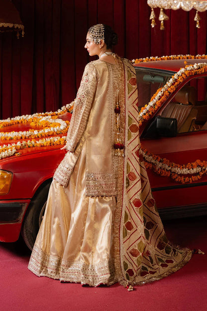 Skin Beige Handmade Bridal Sharara / Lehenga