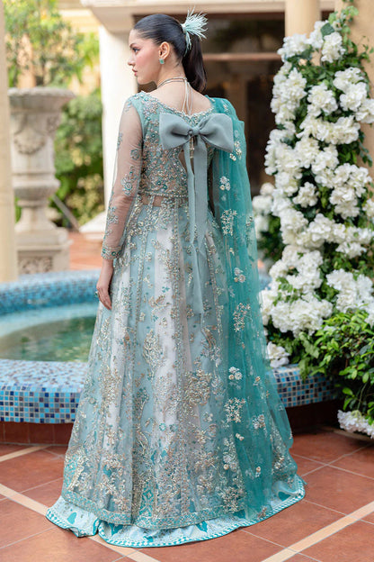 Blue Handmade Soft Net Lehenga Choli / Anarkali Maxi