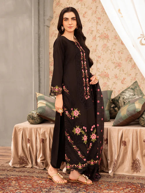Black Chikankari Embroidered Kurta Set with Dupatta