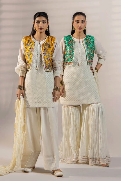 Handmade Jacket Style Suit with Gharara