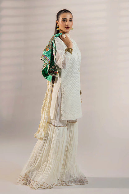 Handmade Jacket Style Suit with Gharara