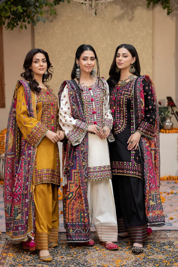 Pearl White Pure Cotton Chikankari Farshi Shalwar Suit