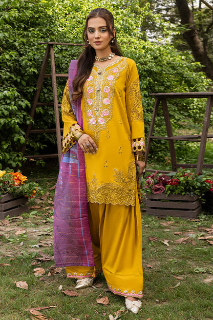 Amber Pure Cotton Shiffli Embroidered Farshi Shalwar Suit