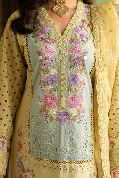 Muted Mustard Pure Cotton Chikankari Suit