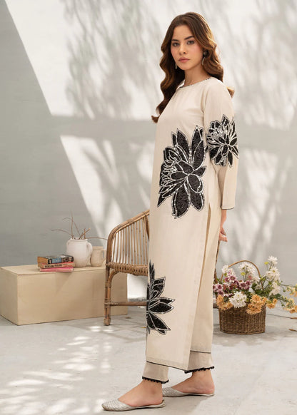 Ivory Sequins Embroidered Lawn Kurta Set