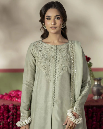 Elegant Pista Raw Silk Suit