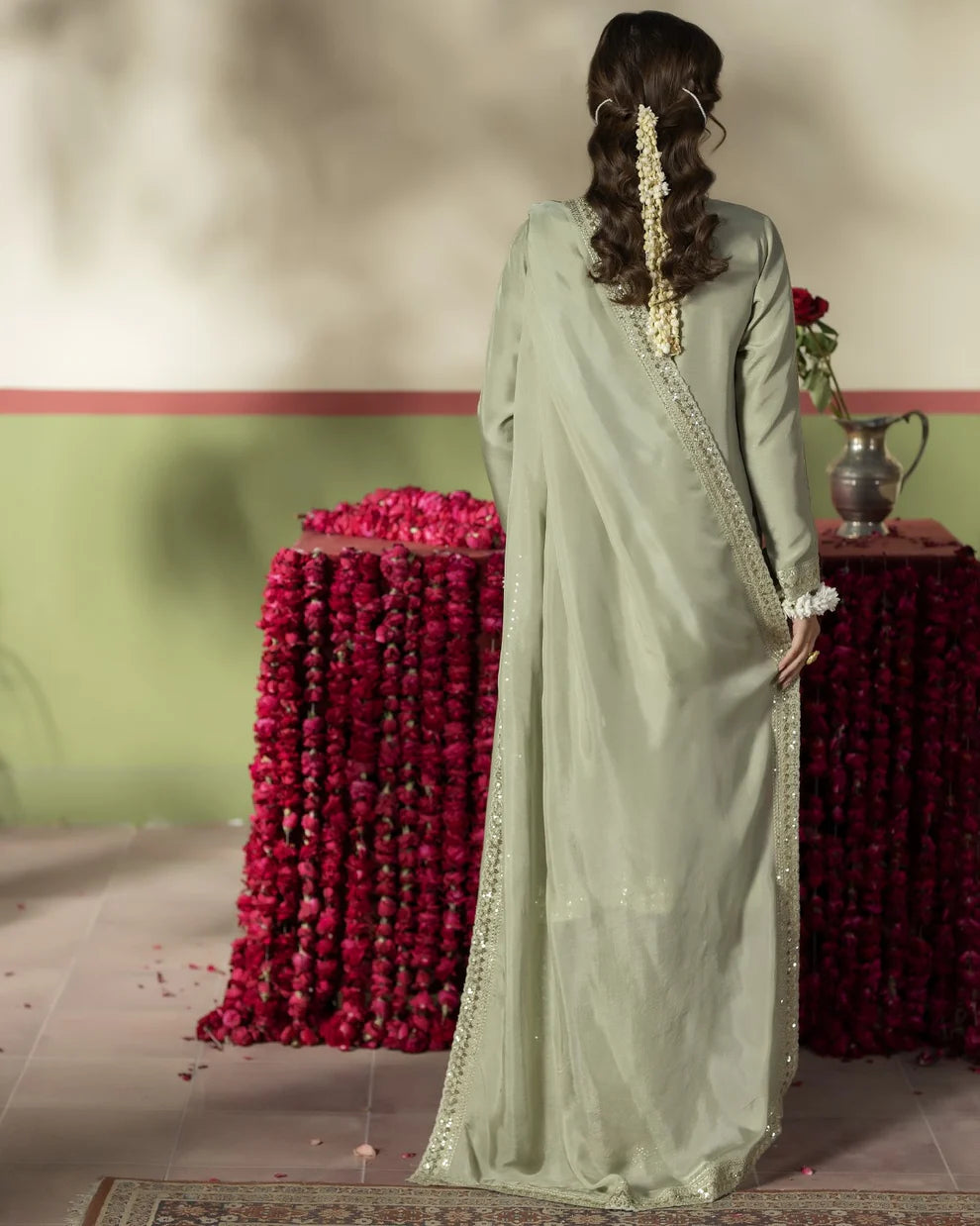 Elegant Pista Raw Silk Suit