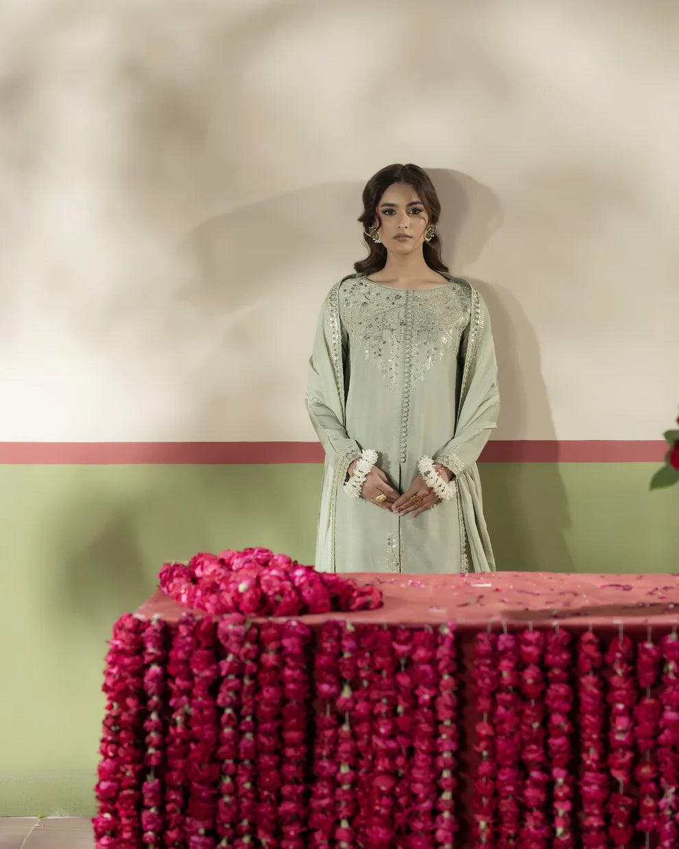 Elegant Pista Raw Silk Suit