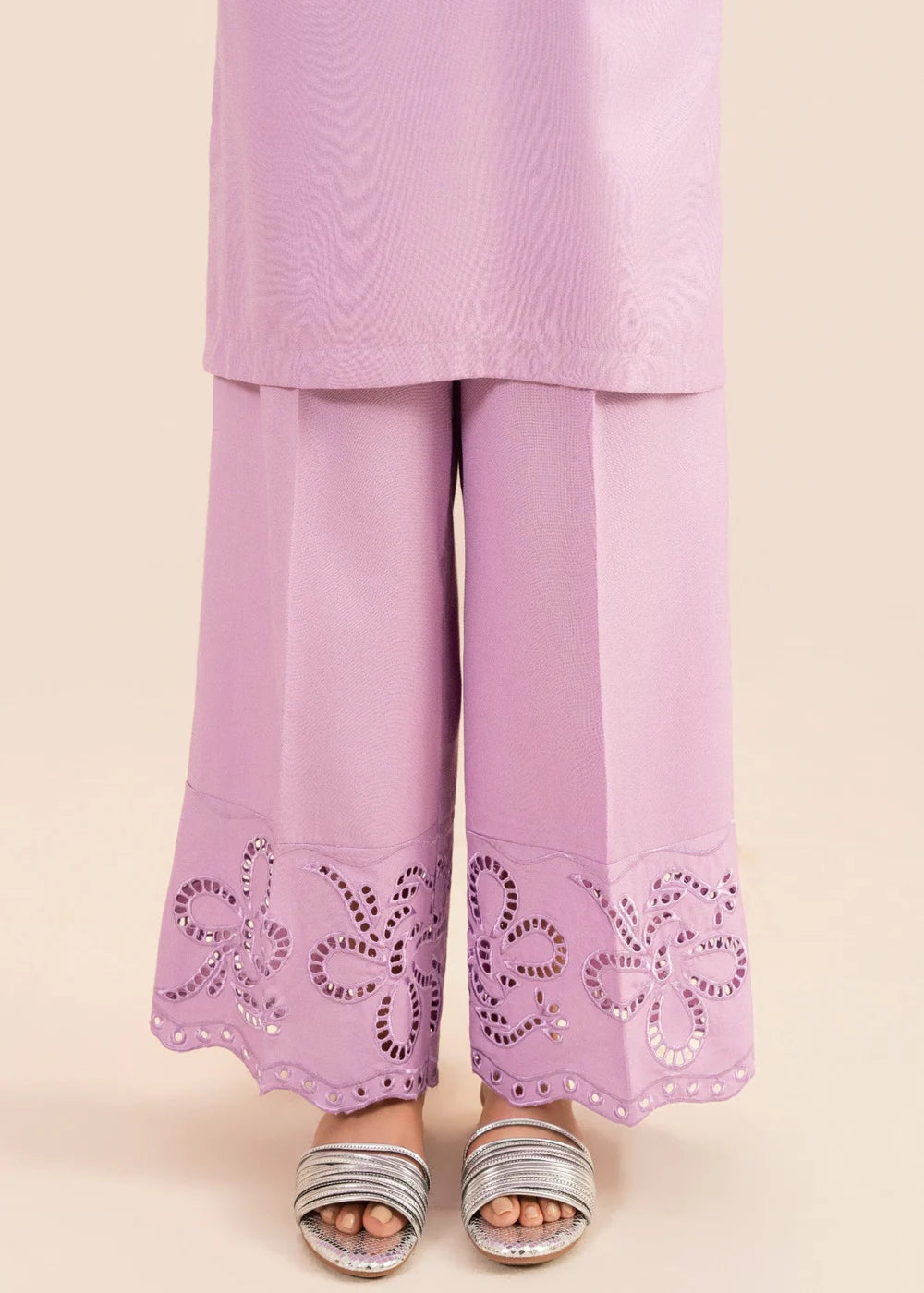 Purple Embossed Lawn Summer Kurta Set