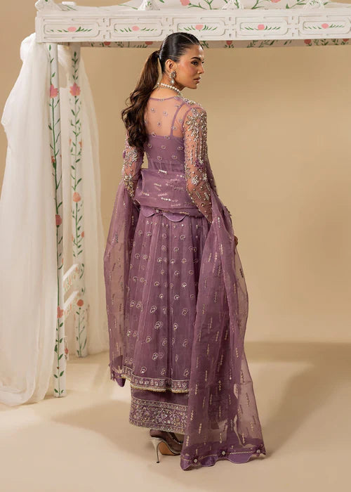 Purple Hand Embellished Elegant Maxi