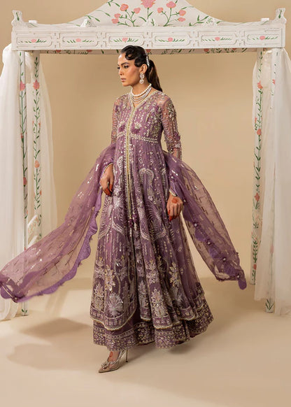 Purple Hand Embellished Elegant Maxi