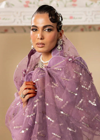 Purple Hand Embellished Elegant Maxi