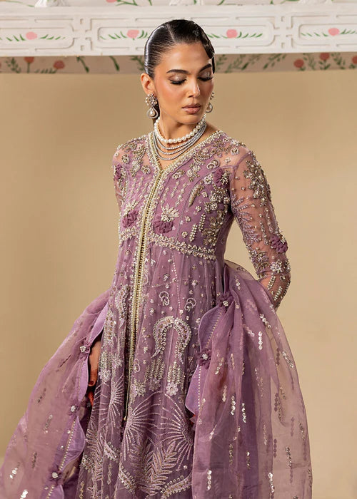 Purple Hand Embellished Elegant Maxi