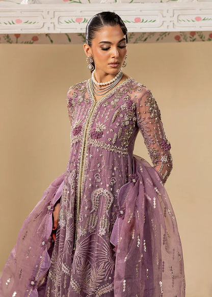 Purple Hand Embellished Elegant Maxi