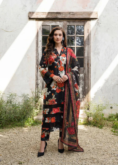 Printed Lawn Suit with Lace Details