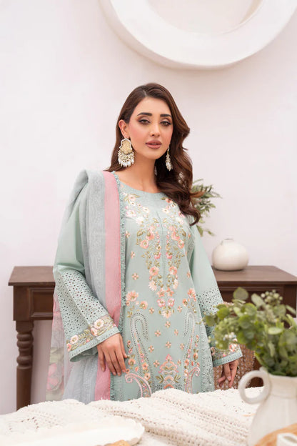 Sea Breeze Pure Cotton Chikankari Suit