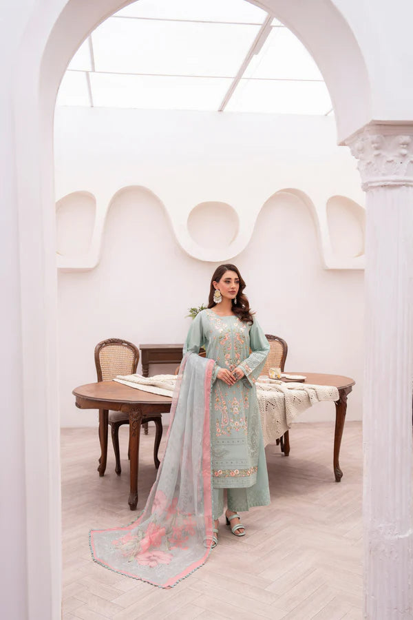 Sea Breeze Pure Cotton Chikankari Suit