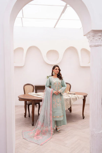 Sea Breeze Pure Cotton Chikankari Suit