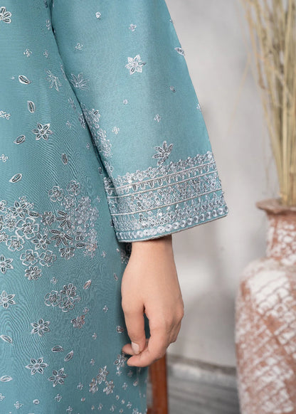 Powder Blue Sequins Embroidered Lawn Suit