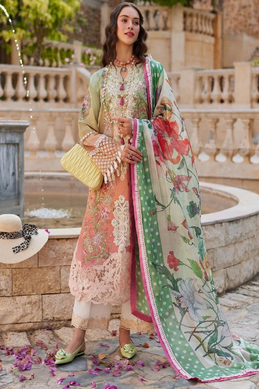 Tie-Dye Chikankari Embroidered Lawn Suit