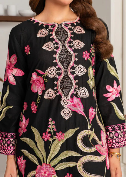 Black Embroidered Lawn Kurta Set with Dupatta