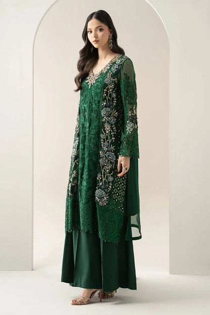 Handmade Pure Chiffon Suit with 3D Work & Cutwork