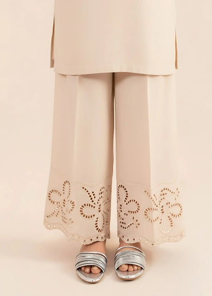 Beige Embossed Dhanak Winter Kurta Set